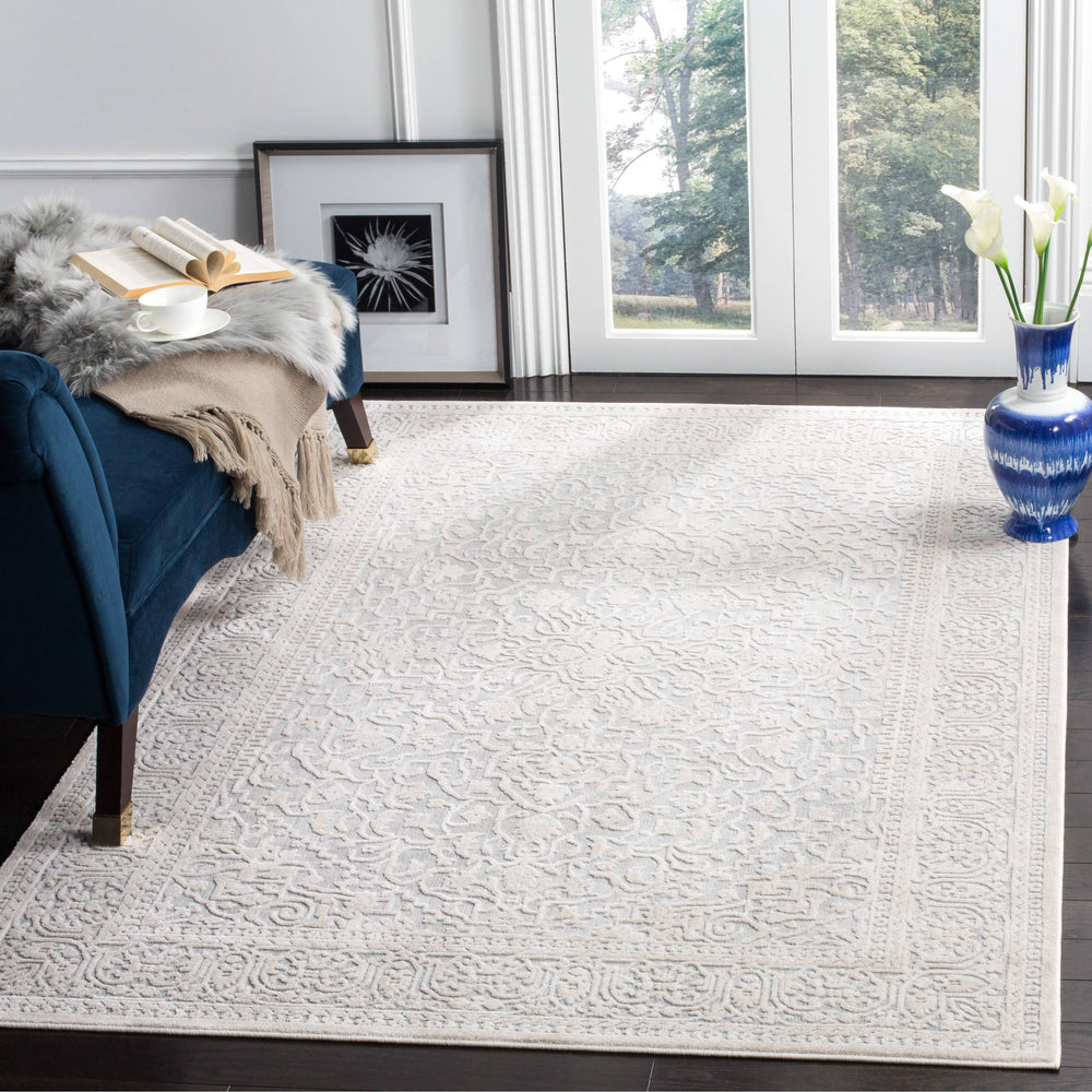 Safavieh Reflection Polyester Area Rug, Light Grey/Cream
